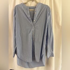 Blue Striped Oversized  Shirt
